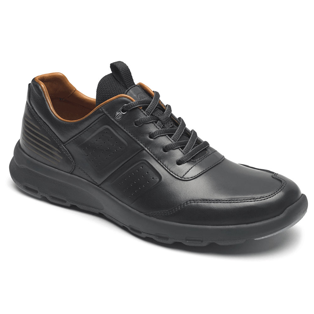 Rockport Mens Sneakers Black - Lets Walk U Bal - UK 095-AQUVRX